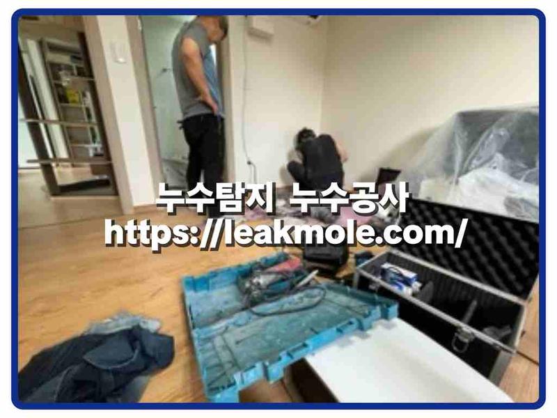누수탐지 현장 작업 사진 2